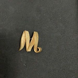 Vintage Gold plated “M” pin